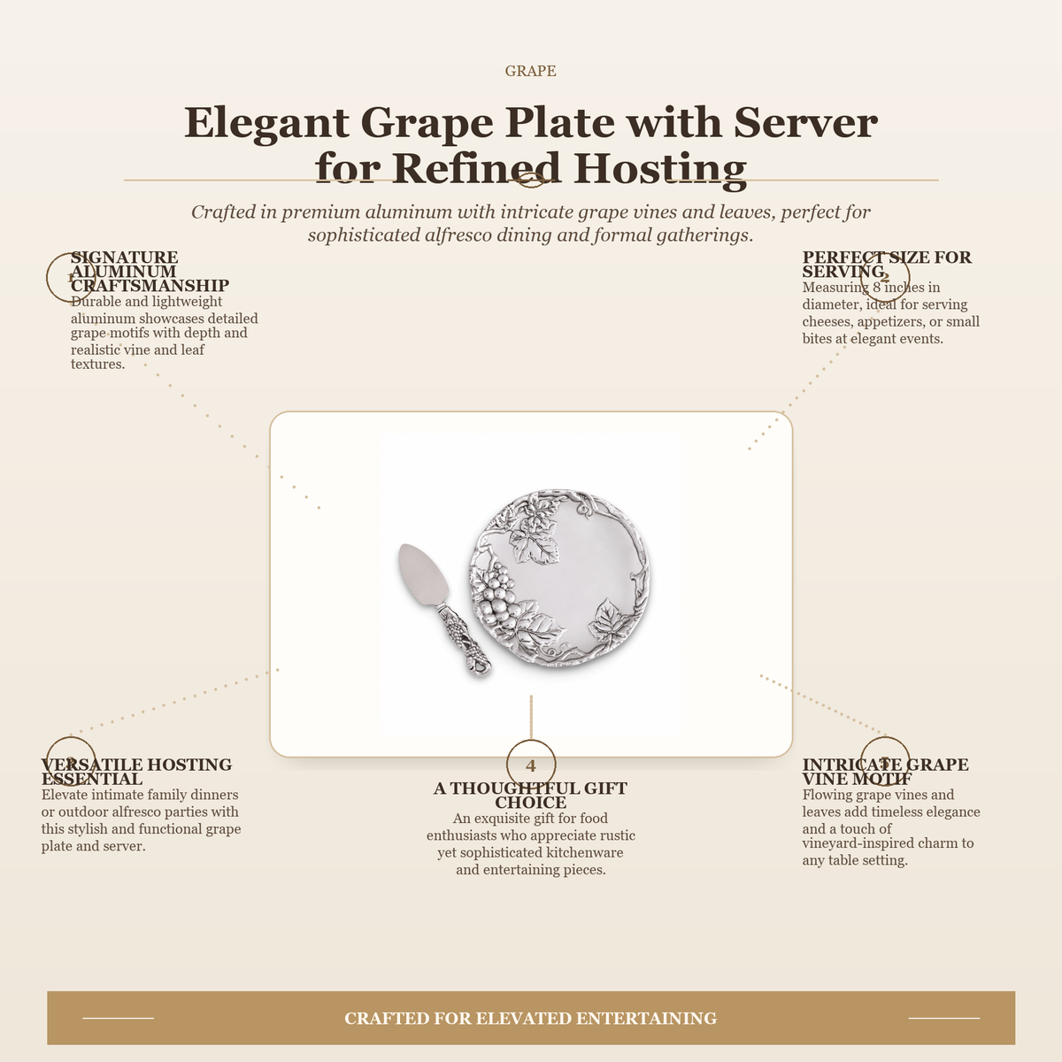 Grape Plate with Server 5