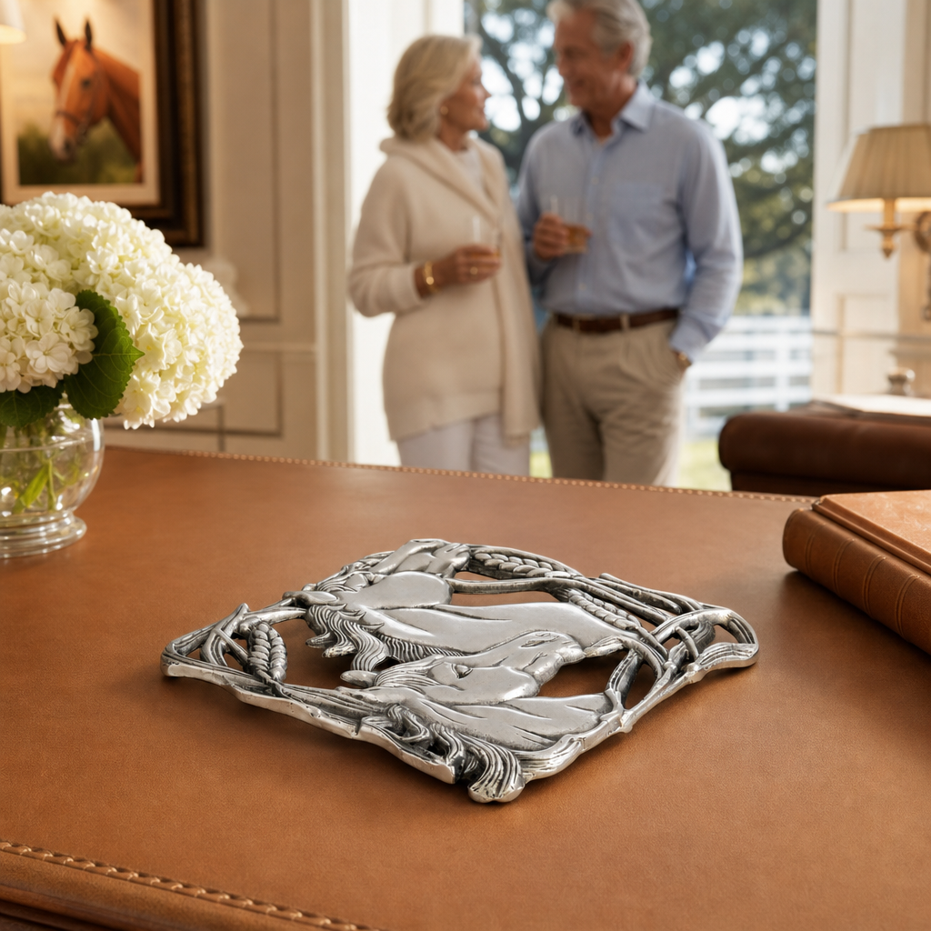 Horse with Wheat Trivet 7