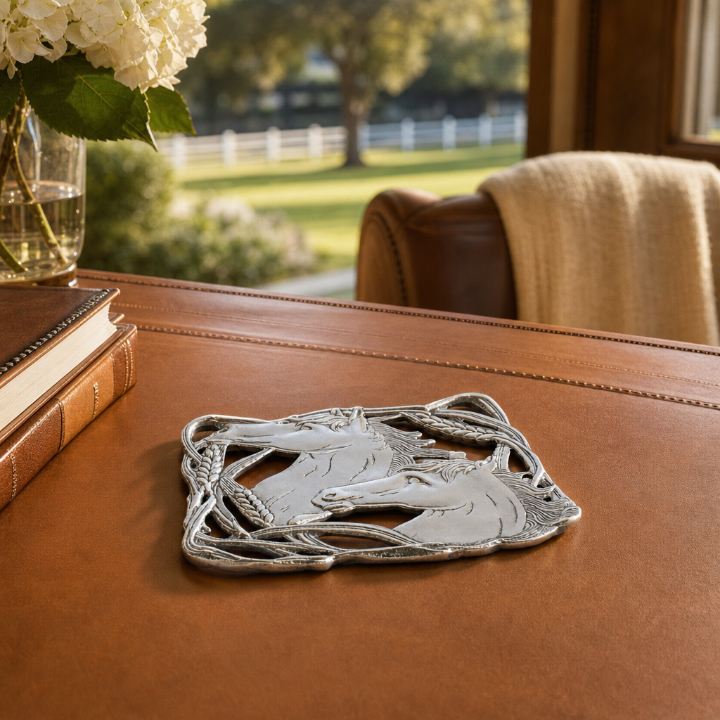 Horse with Wheat Trivet 8