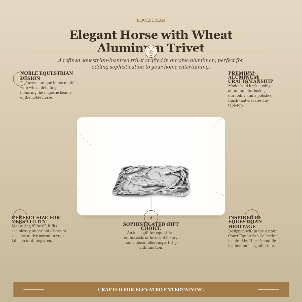 Horse with Wheat Trivet 11