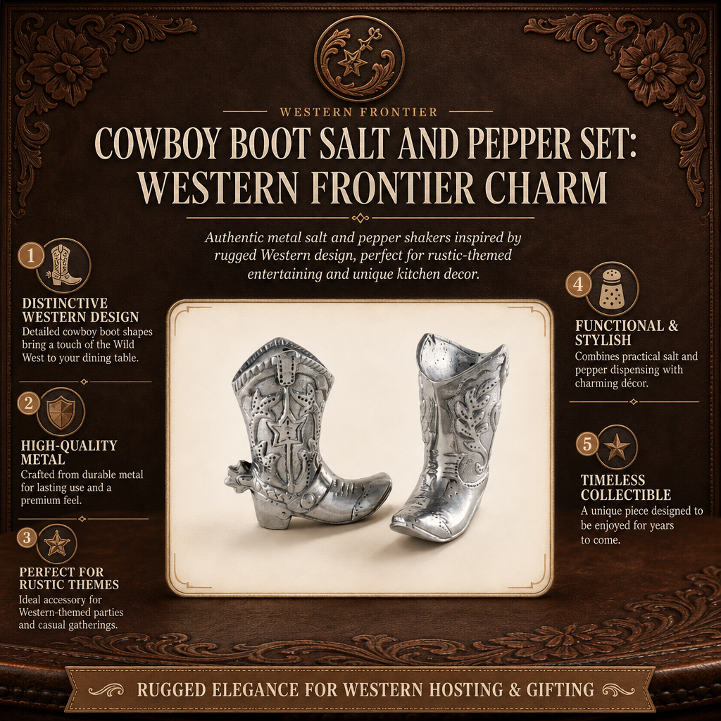 Cowboy Boot Salt and Pepper Set: Western Frontier Charm