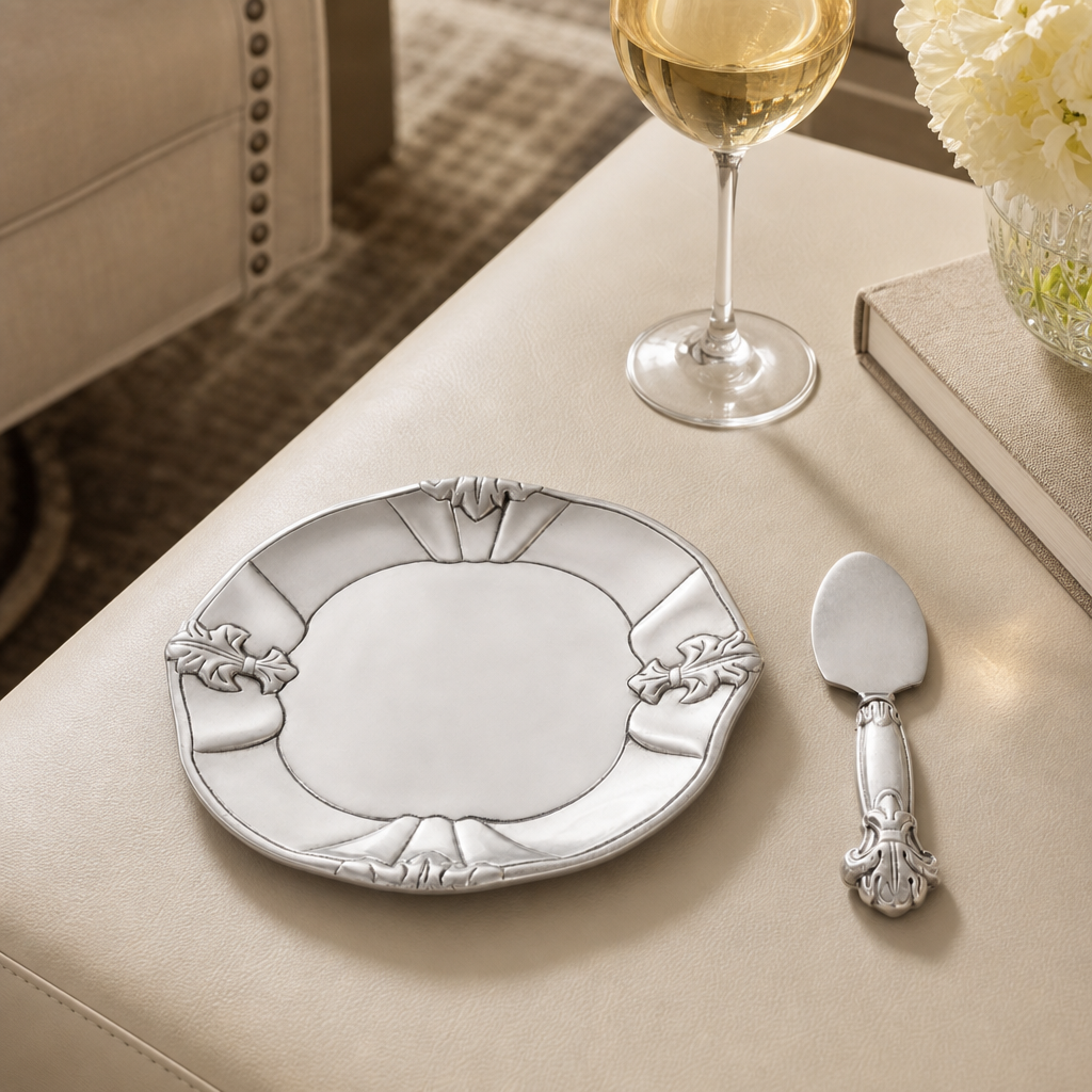 Fleur-De-Lis Plate with Server 1
