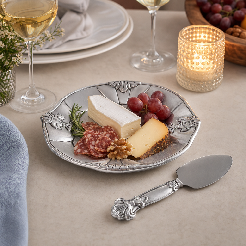 Fleur-De-Lis Plate with Server 7