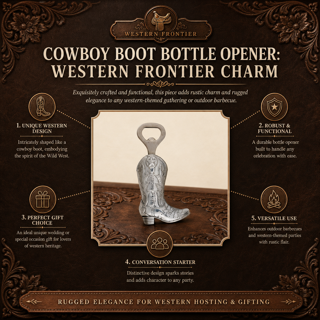 Cowboy Boot Bottle Opener: Western Frontier Charm