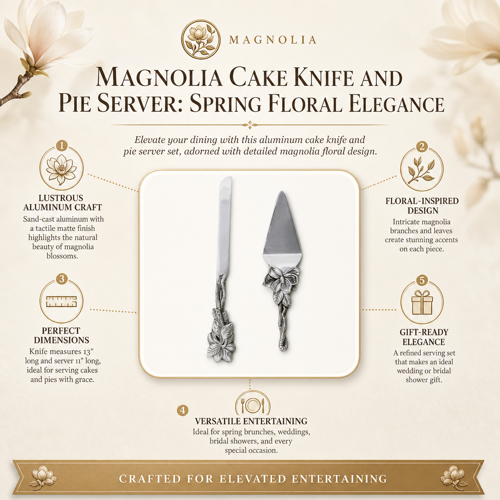 Magnolia Cake Knife and Pie Server 13
