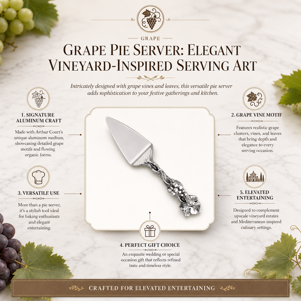 Grape Pie Server: Elegant Vineyard-Inspired Serving Art