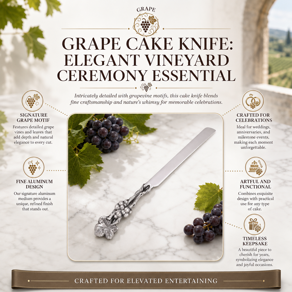 Grape Cake Knife: Elegant Vineyard Ceremony Essential