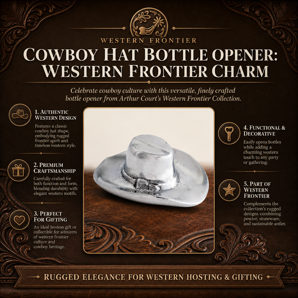 Cowboy Hat Bottle Opener: Western Frontier Charm