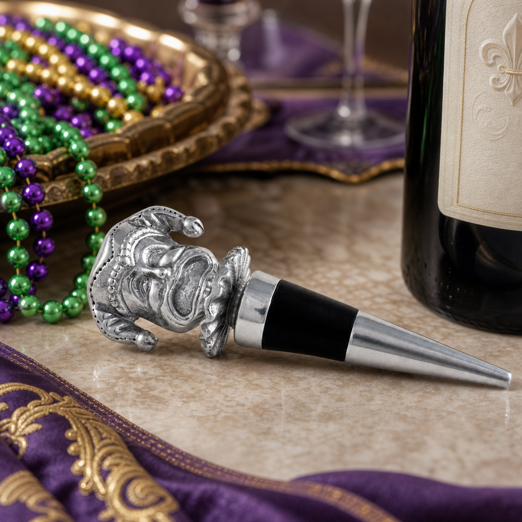 Mardi Gras Bottle Stopper 6