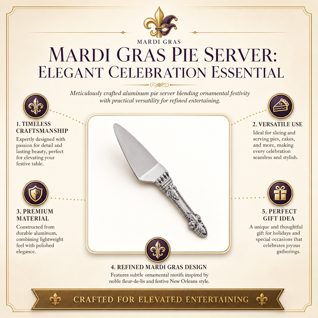Mardi Gras Pie Server: Elegant Celebration Essential