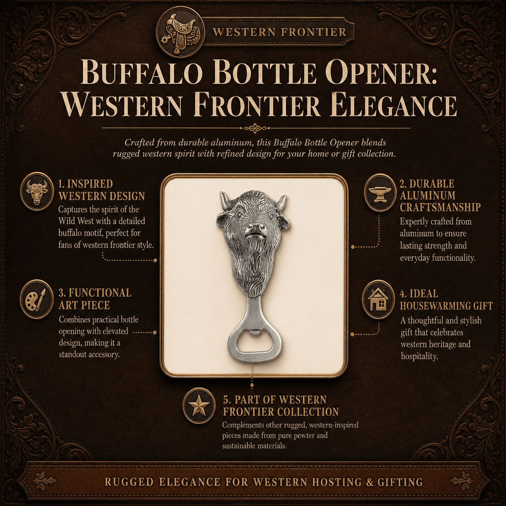 Buffalo Bottle Opener: Western Frontier Elegance