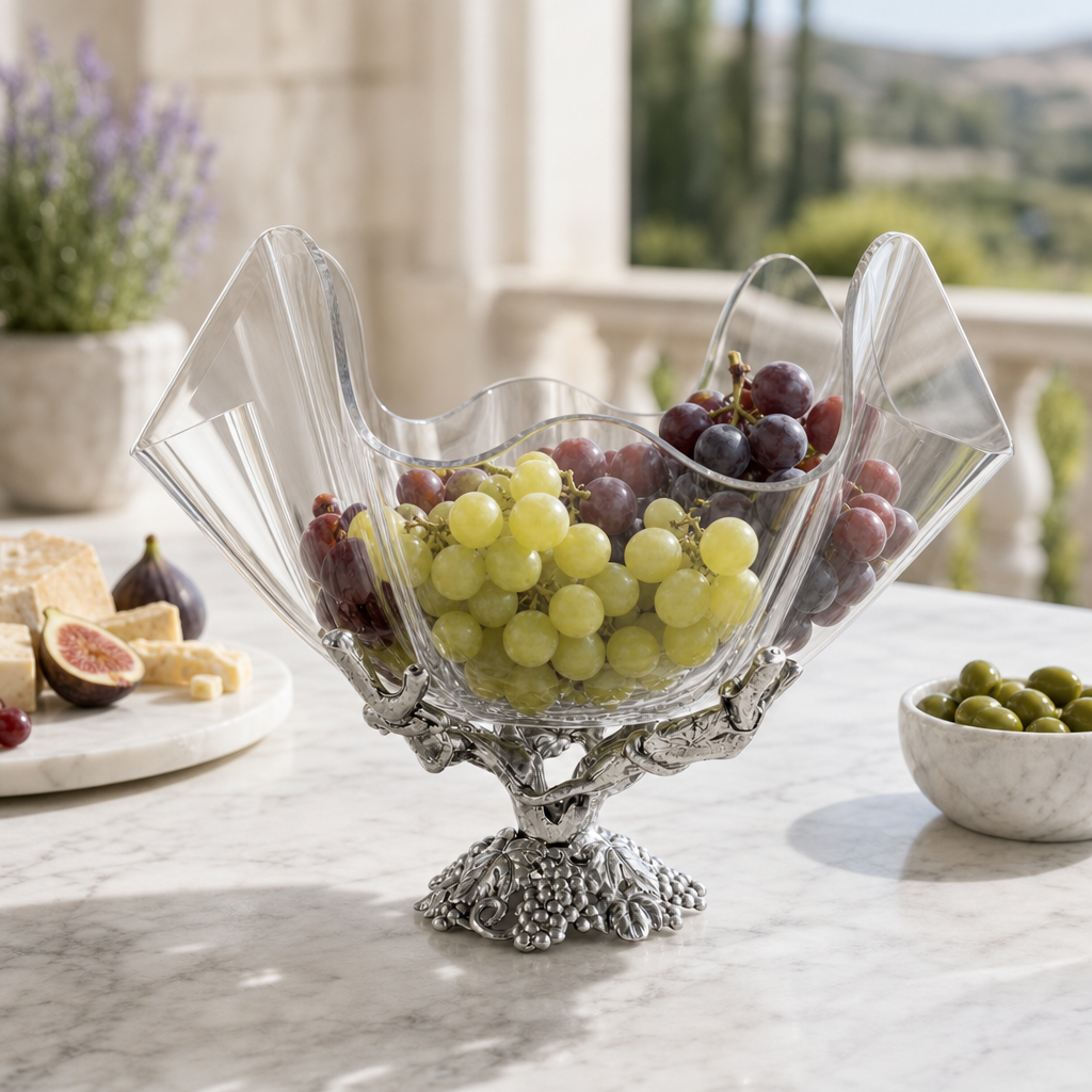 Grapevine Stand Acrylic Bowl 14 4