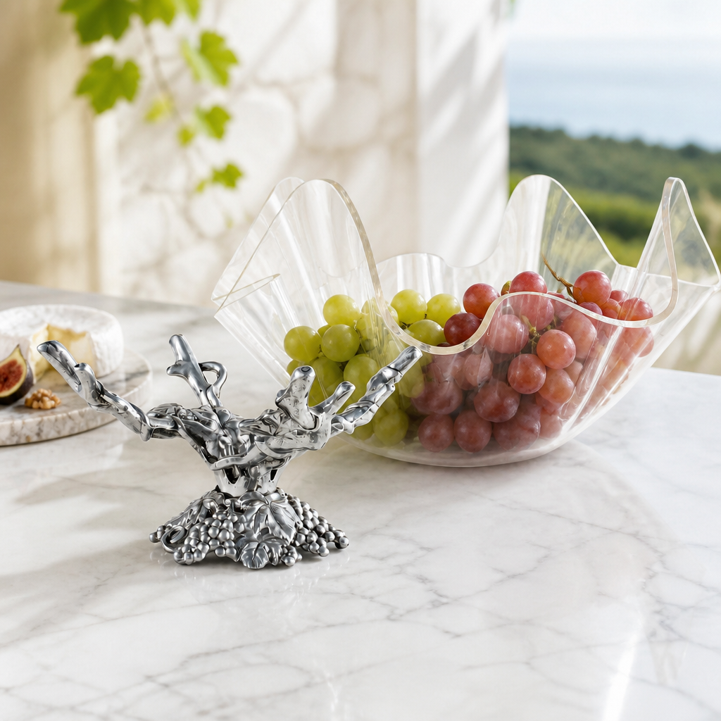 Grapevine Stand Acrylic Bowl 14 5