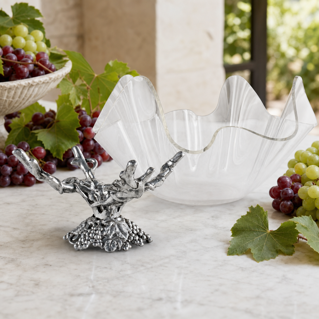 Grapevine Stand Acrylic Bowl 14 3