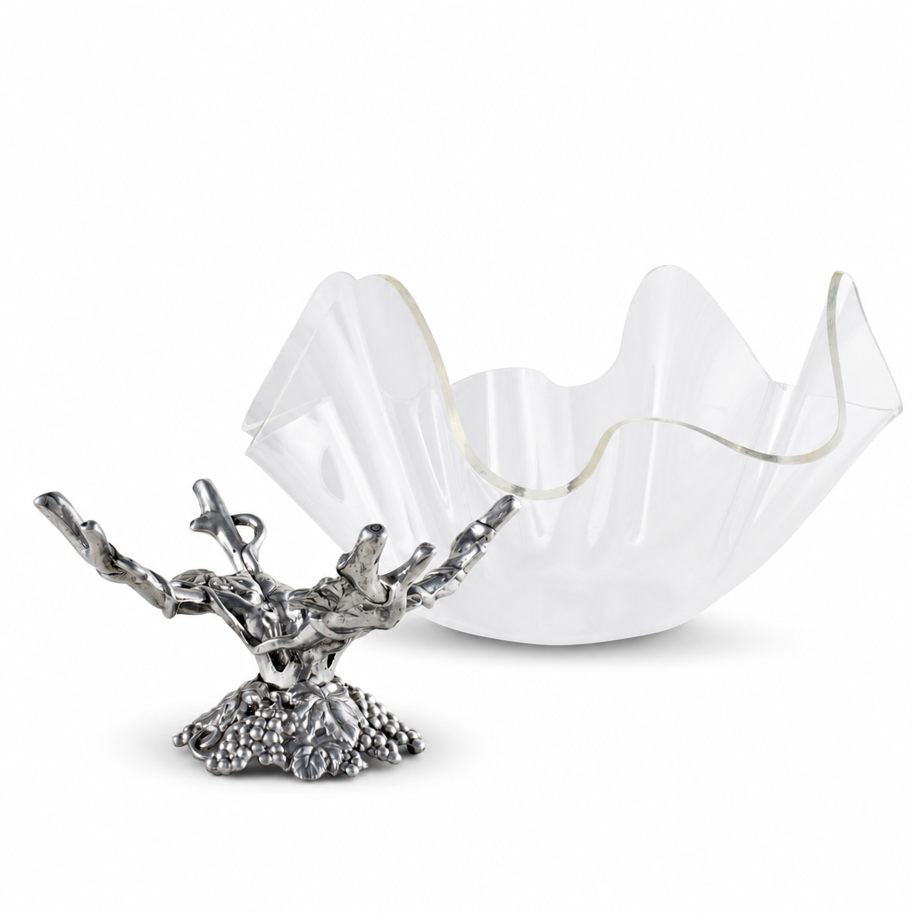 Grapevine Stand Acrylic Bowl 14 9