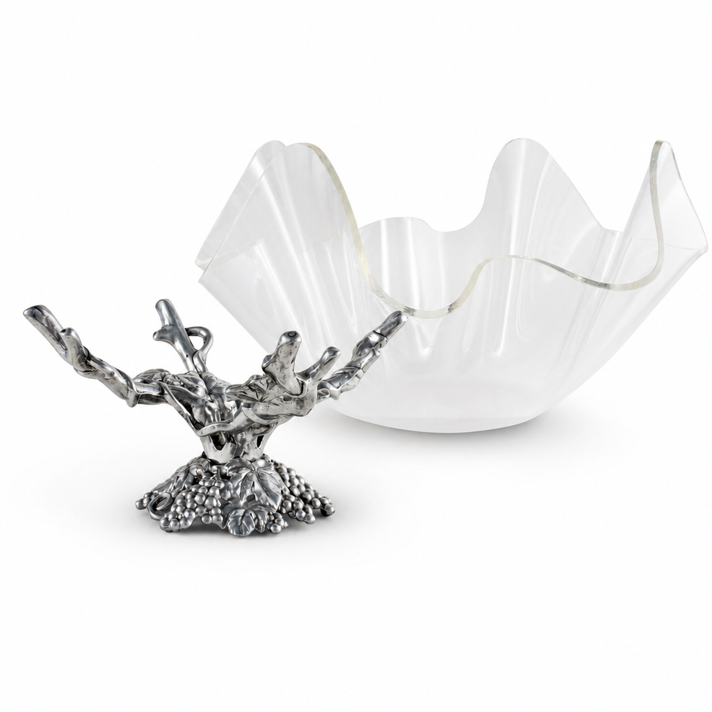 Grapevine Stand Acrylic Bowl 14 9