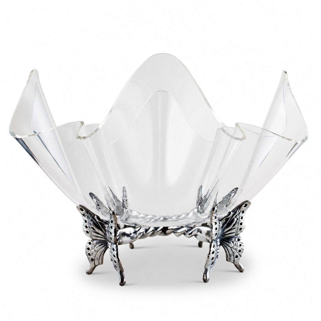 Butterfly Stand Acrylic Bowl 14 1