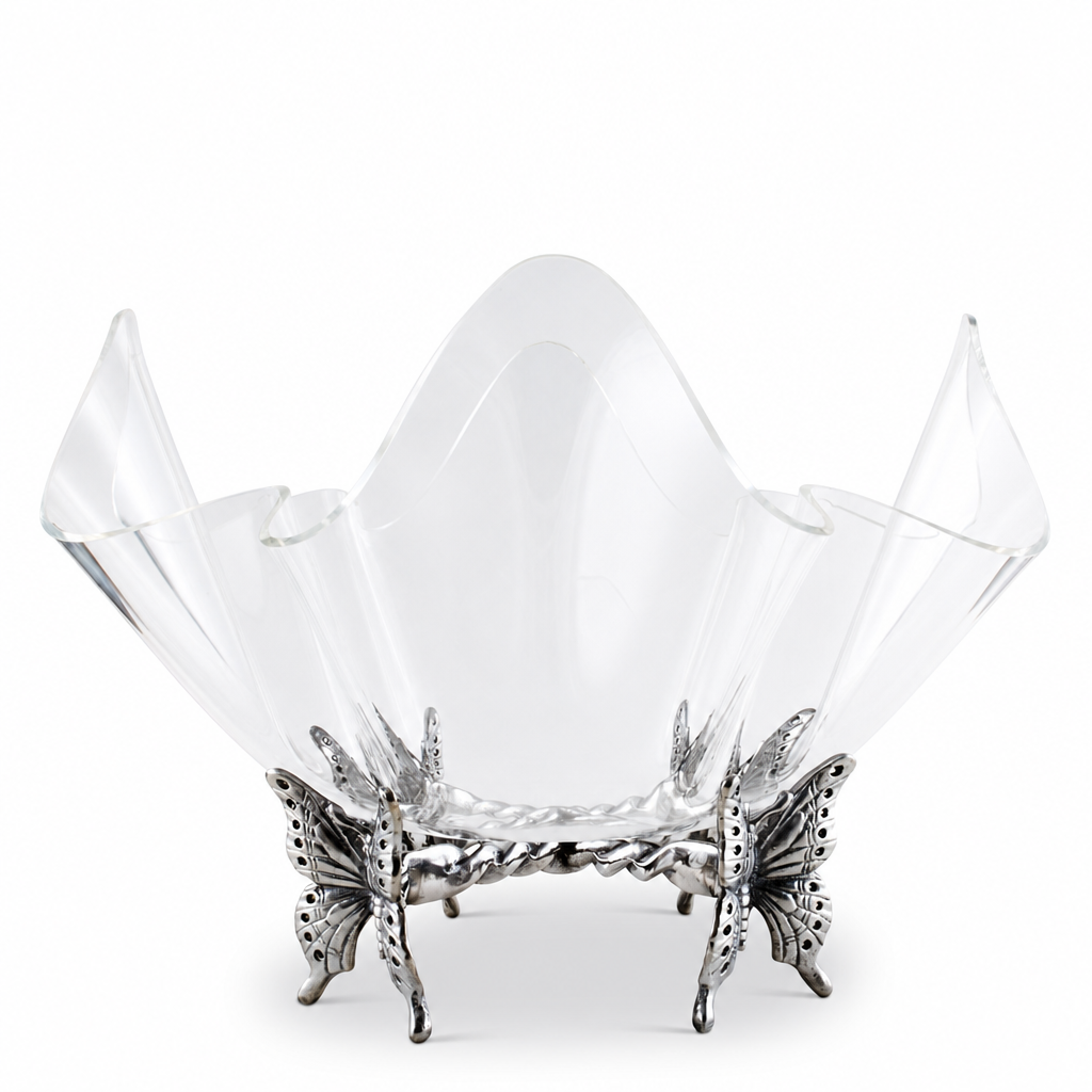 Butterfly Stand Acrylic Bowl 14 1