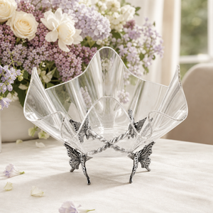Butterfly Stand Acrylic Bowl 14 15