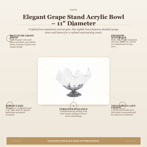 Grape Stand Acrylic Bowl 11 11