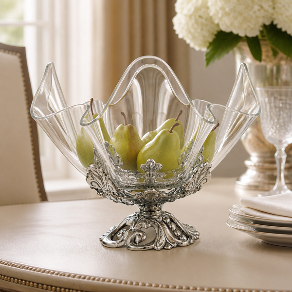 Fleur De Lis Acrylic Bowl By Arthur Court - A Great Addition to