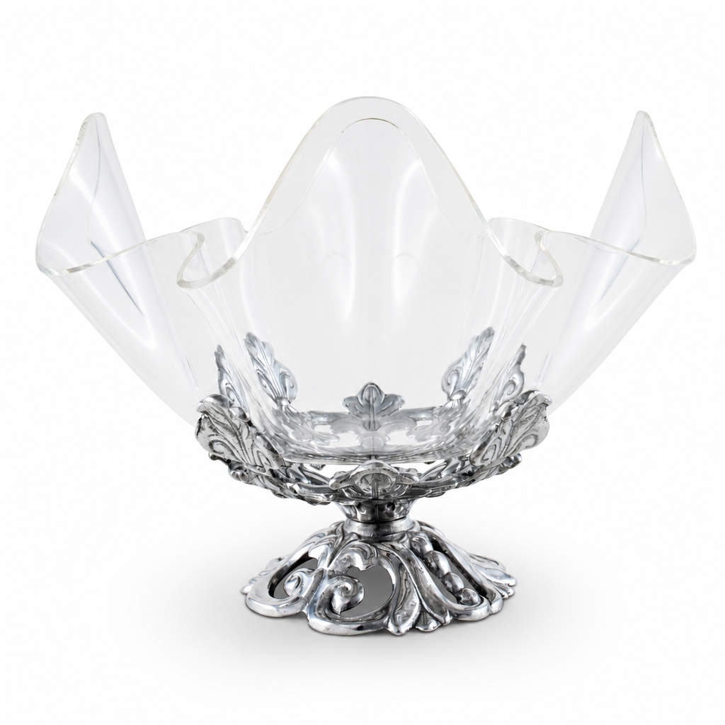 Fleur-De-Lis Stand Acrylic Bowl 11 1