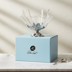 Fleur-De-Lis Stand Acrylic Bowl 11 11
