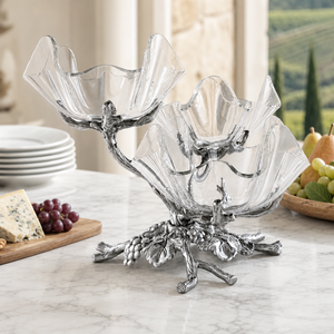 Grape Acrylic Bowls 3-Tiered Stand 5