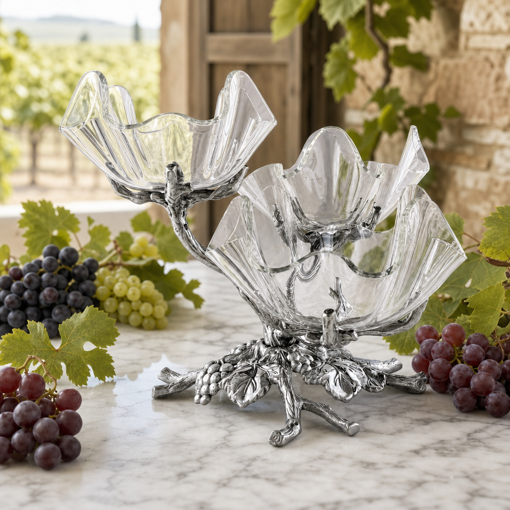 Grape Acrylic Bowls 3-Tiered Stand 2