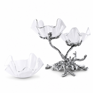 Grape Acrylic Bowls 3-Tiered Stand 8