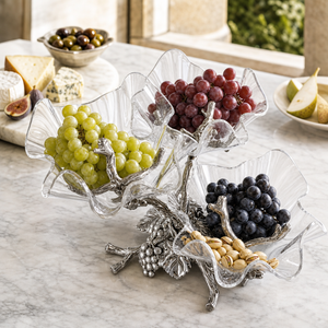 Grape Acrylic Bowls 3-Tiered Stand 6