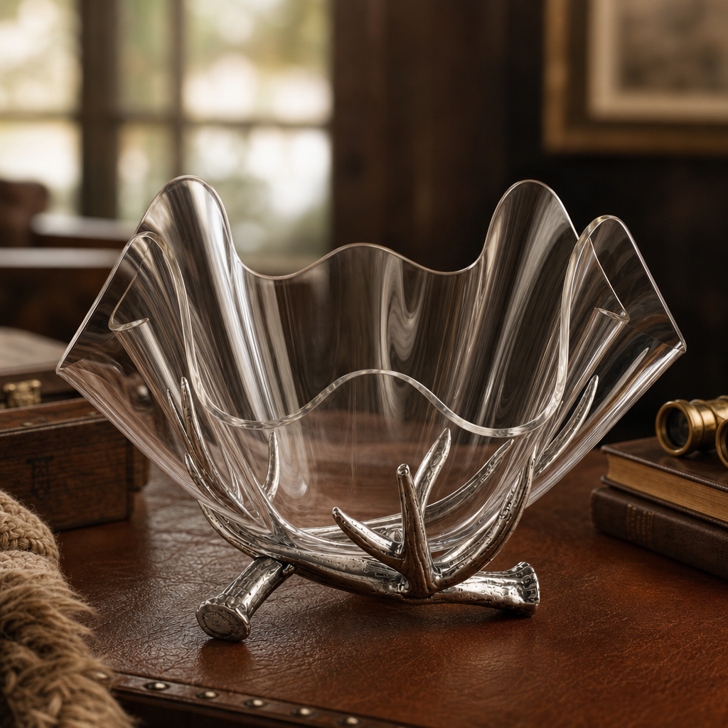 Antler Stand Acrylic Bowl 14 2