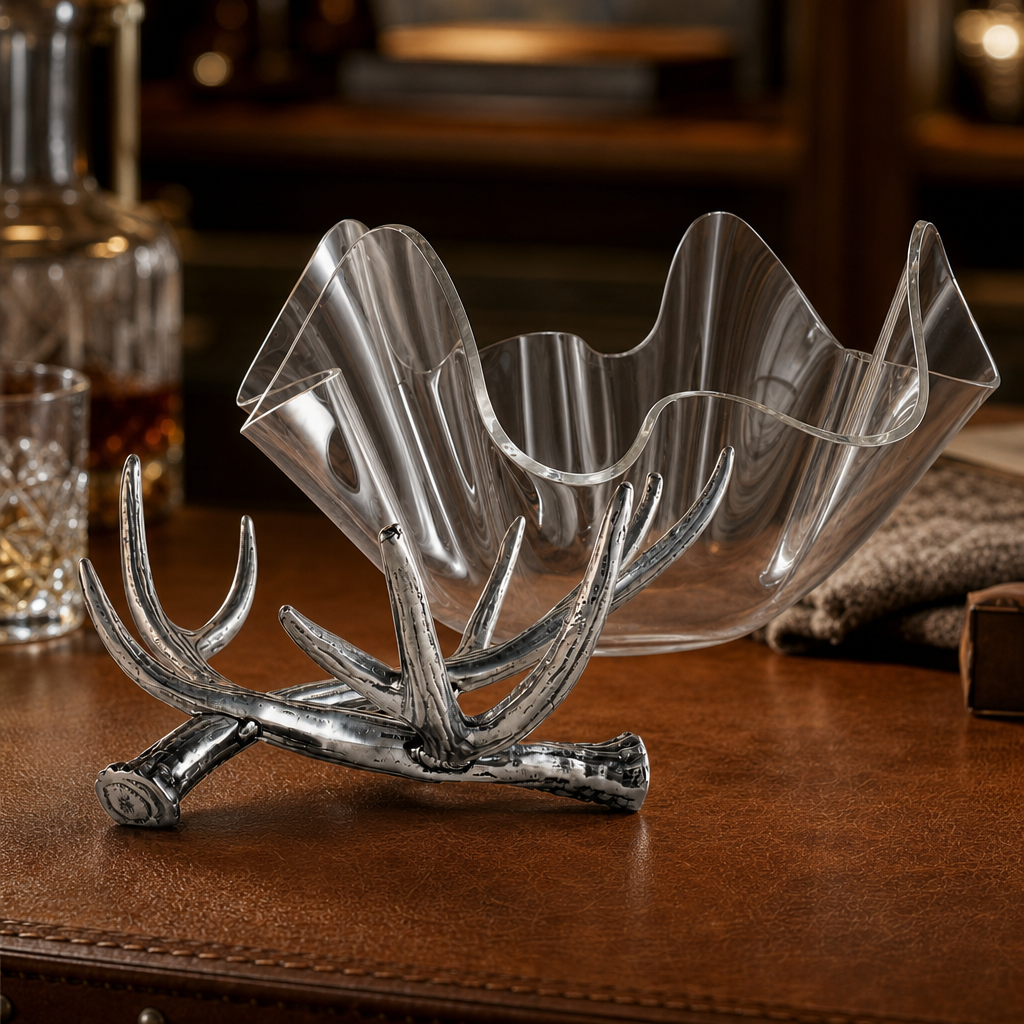 Antler Stand Acrylic Bowl 14 3