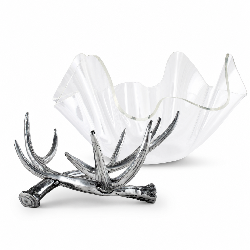 Antler Stand Acrylic Bowl 14 11