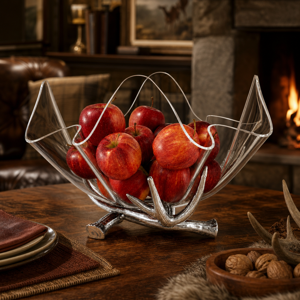 Antler Stand Acrylic Bowl 14 9