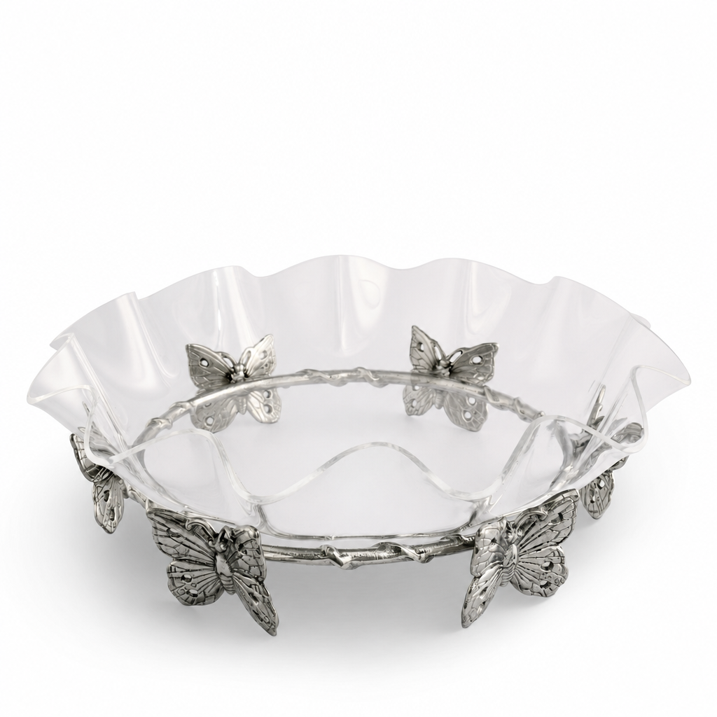 Butterfly Stand Acrylic Bowl 16 1