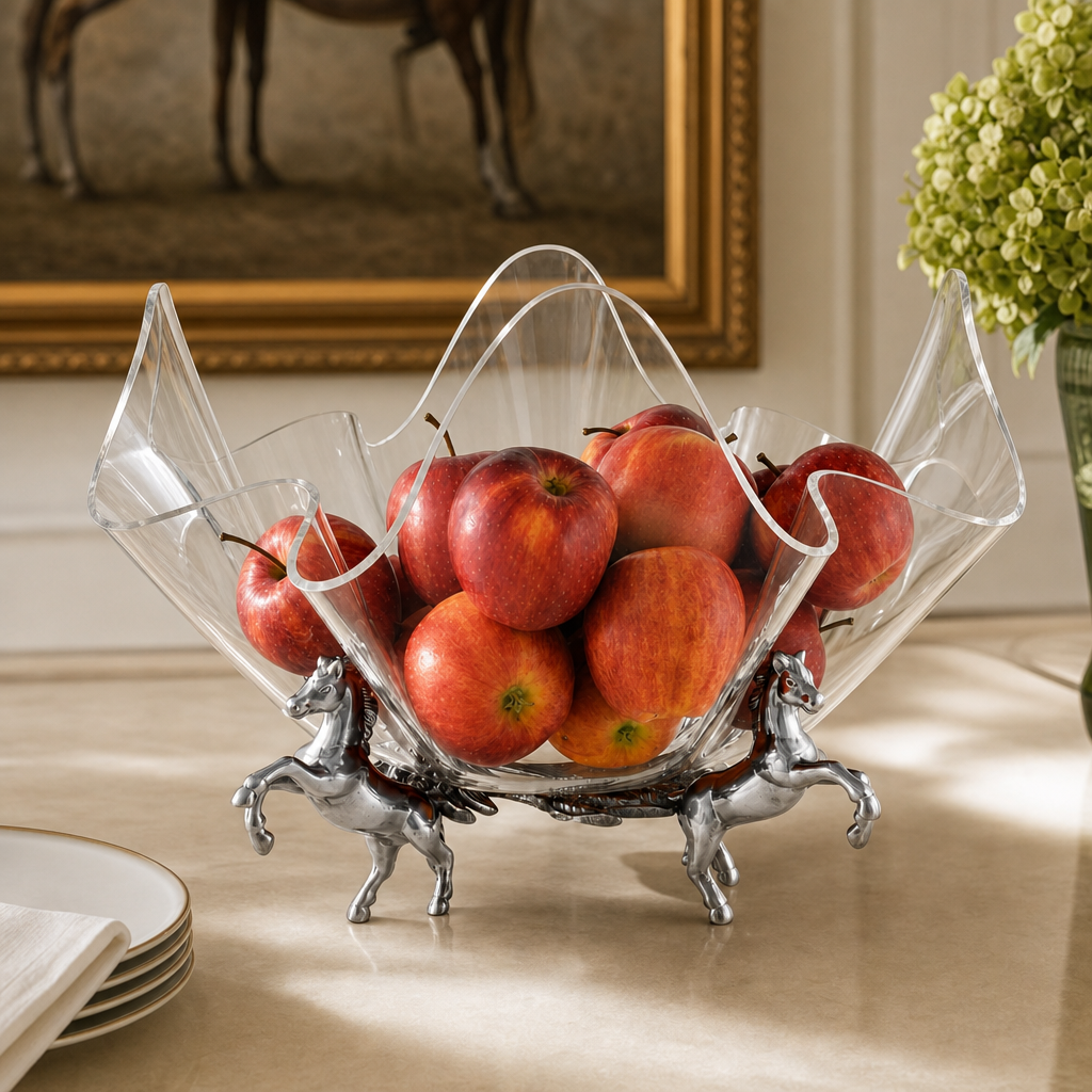 Horse Stand Acrylic Bowl 14 4