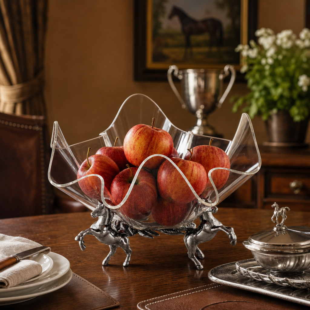 Horse Stand Acrylic Bowl 11 8