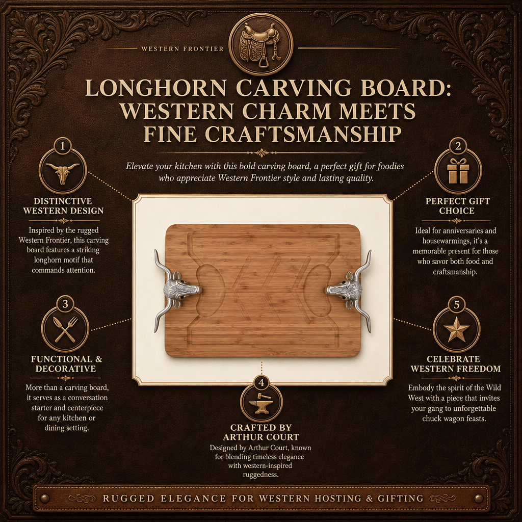 Longhorn Carving Board: Western Charm Meets Fine Craftsmanship