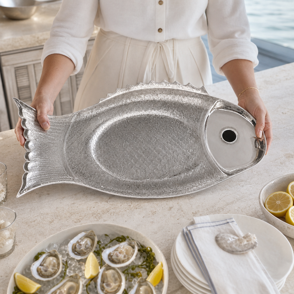 Large Fish Platter- Ideal for Sea-food | Sea and Shore Collection Large Fish Platter- Ideal for Sea-food | Sea and Shore Collection