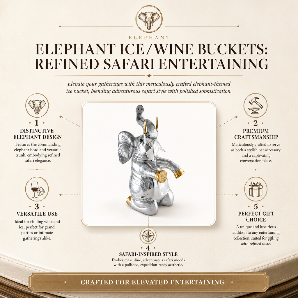Elephant Ice/Wine Buckets: Refined Safari Entertaining