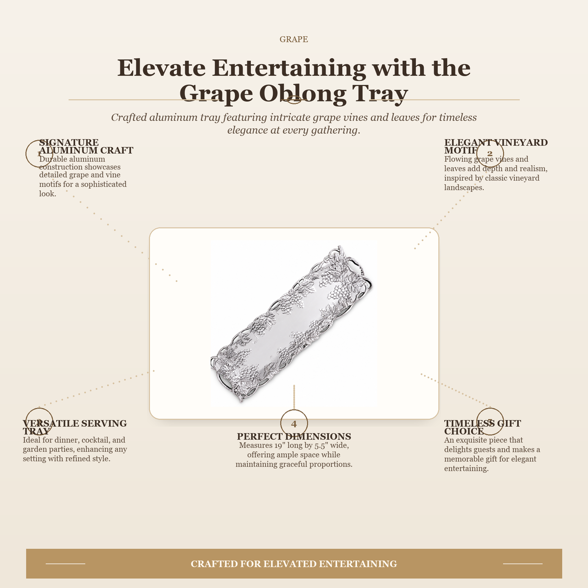 Grape Oblong Tray 11