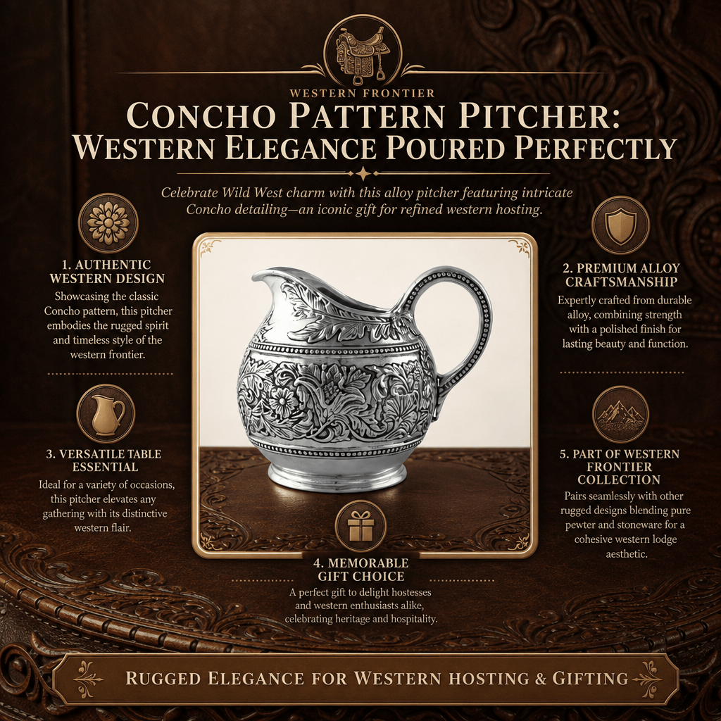Concho Pattern Pitcher: Western Elegance Poured Perfectly