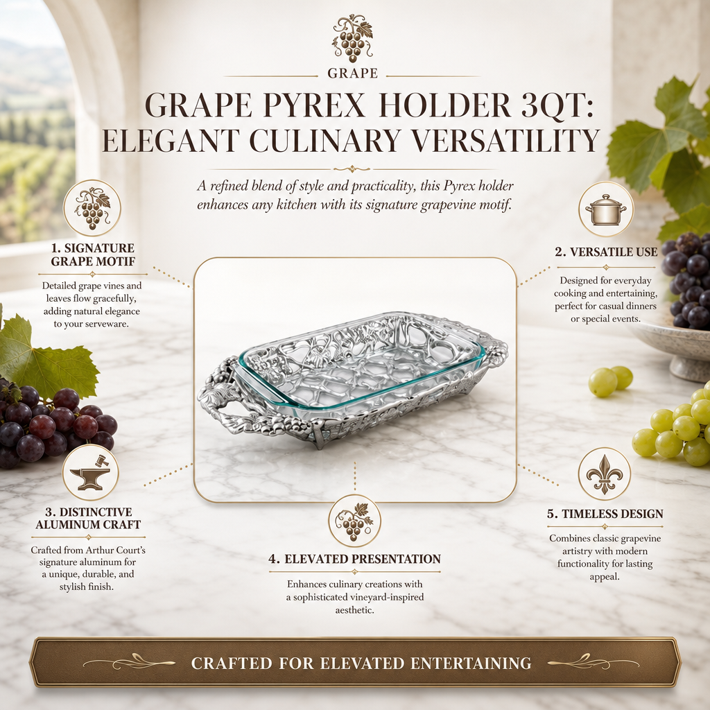 Grape Pyrex Holder 3qt: Elegant Culinary Versatility