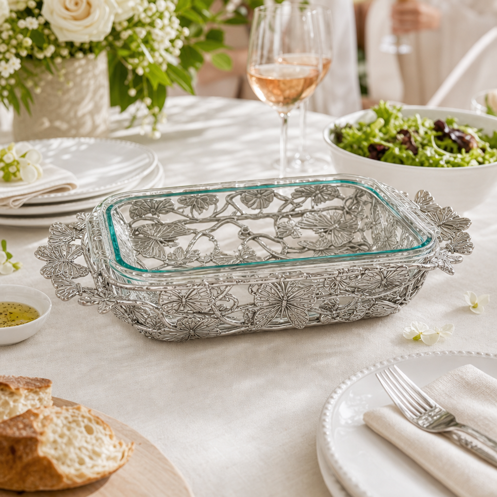 Butterfly Pyrex Holder 3qt 7