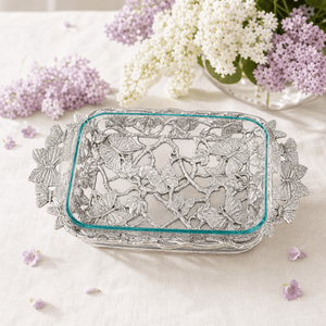 Arthur Court Butterfly Butterfly Pyrex Holder 3qt
