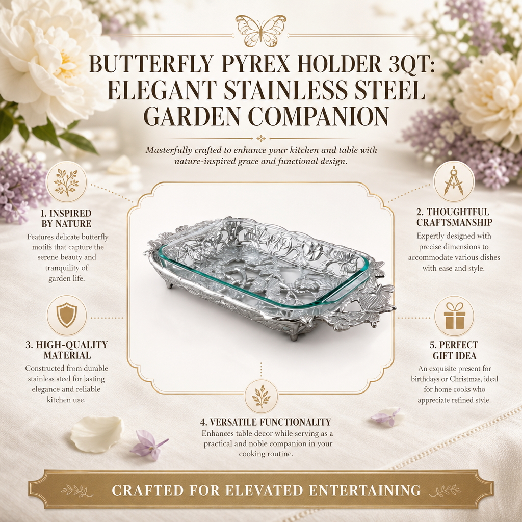 Butterfly Pyrex Holder 3qt 18