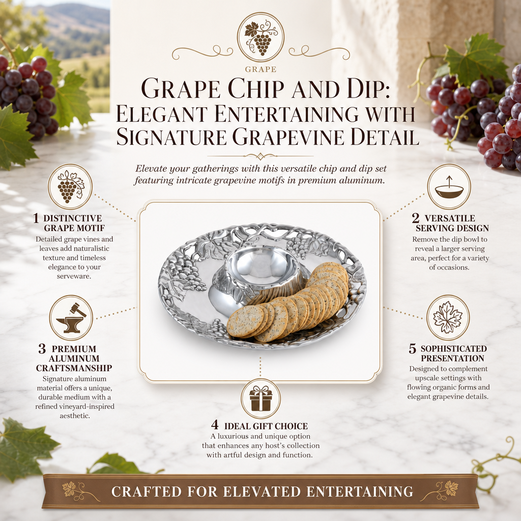 Grape Chip and Dip: Elegant Entertaining with Signature Grapevine Detail