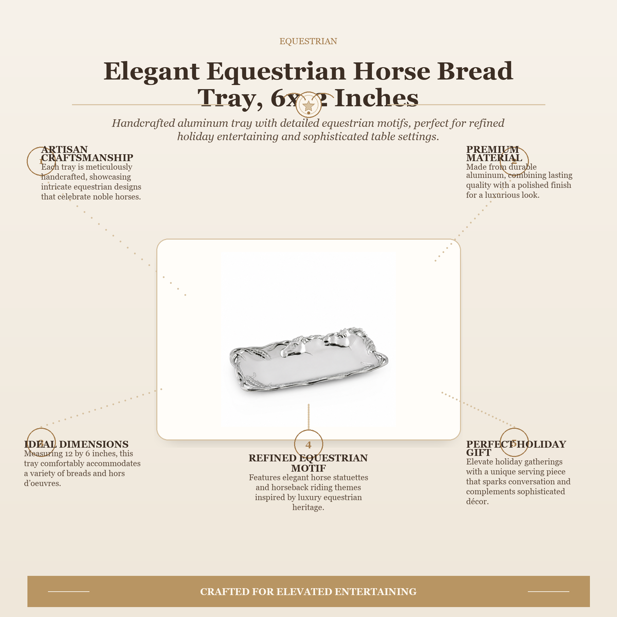 Horse Bread Tray 6x12 9