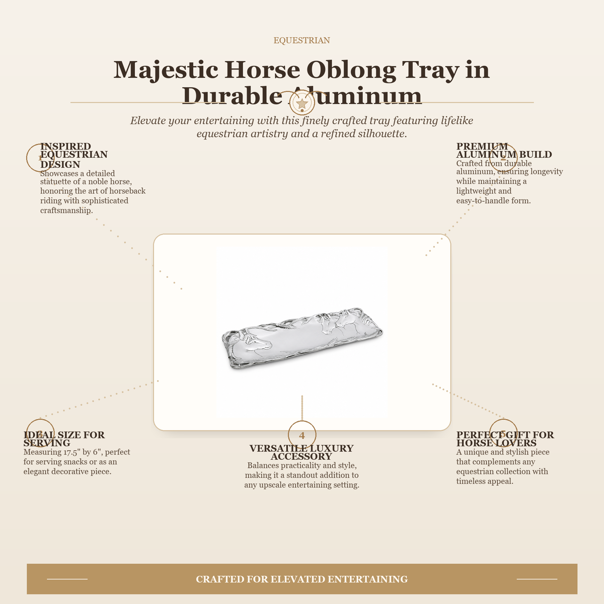 Horse Oblong Tray 11